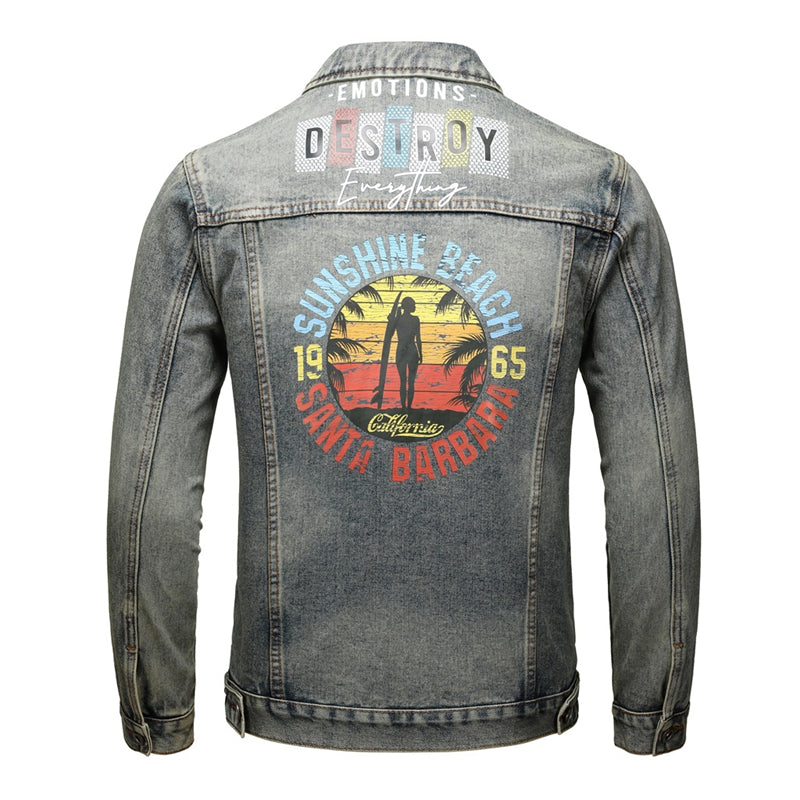 SOLA-DSQ2 New Man Ietter Denim Jacket
