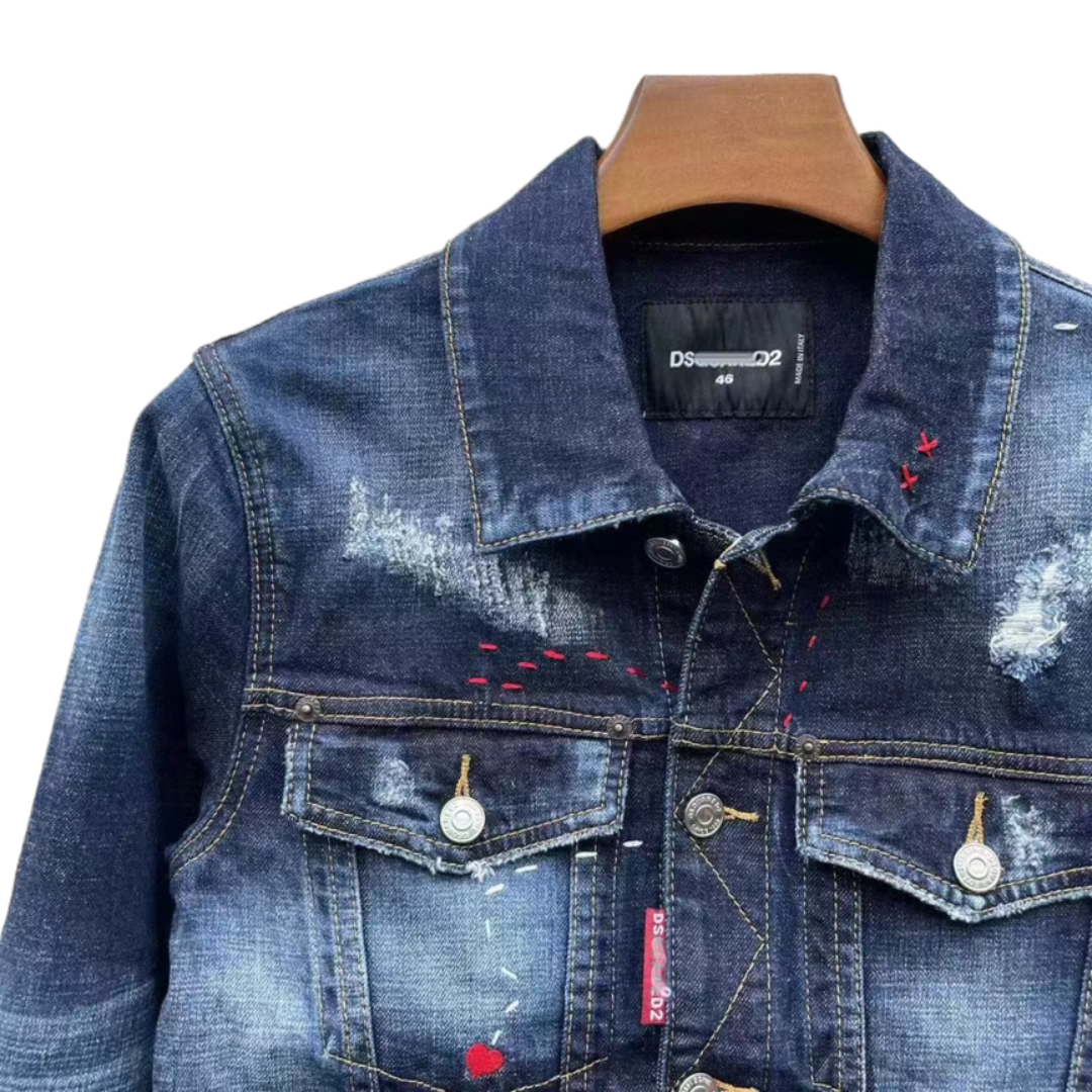 DSQ2 2024ss Man Hole Denim Jacket