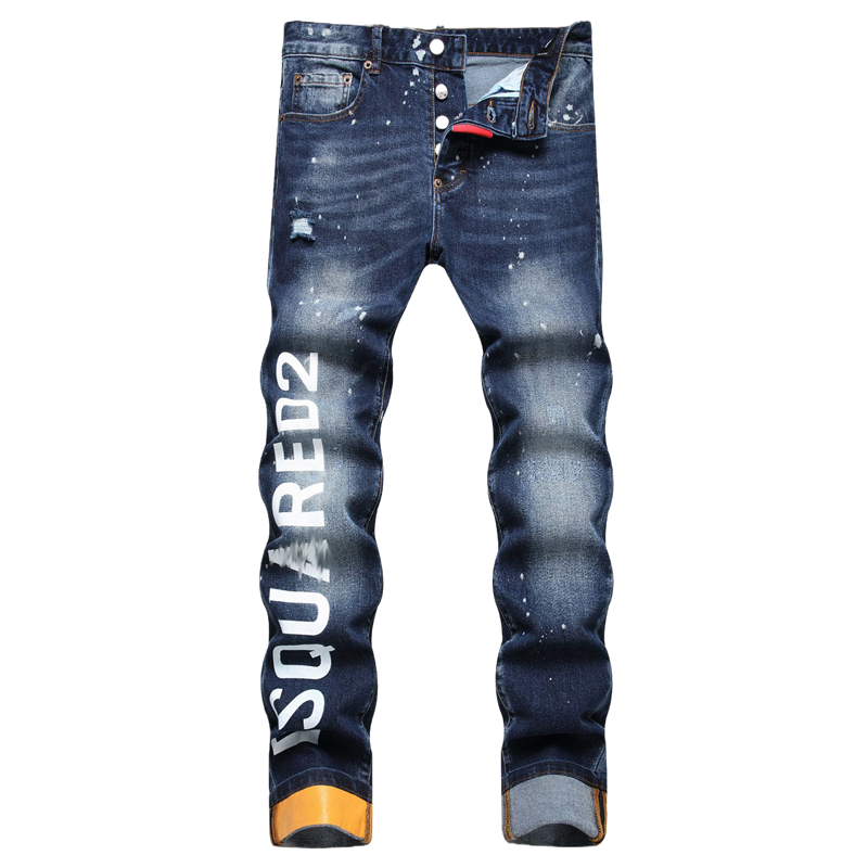 SOLA-DSQ2 New Man Letter Jeans