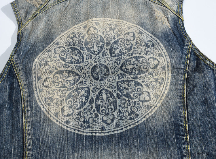 SOLA-DSQ2 24ss zipper Denim vest