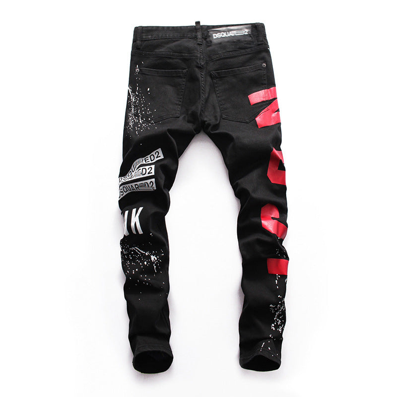 SOLA-DSQ2 2024ss Letter Hole Jeans
