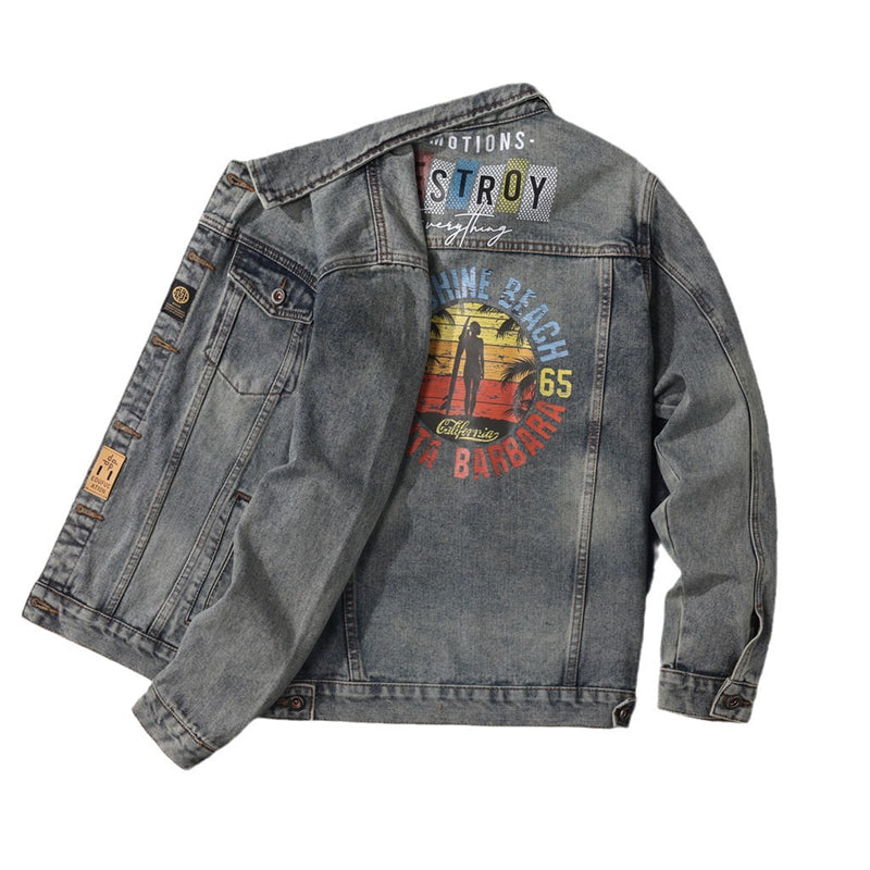 SOLA-DSQ2 New Man Ietter Denim Jacket