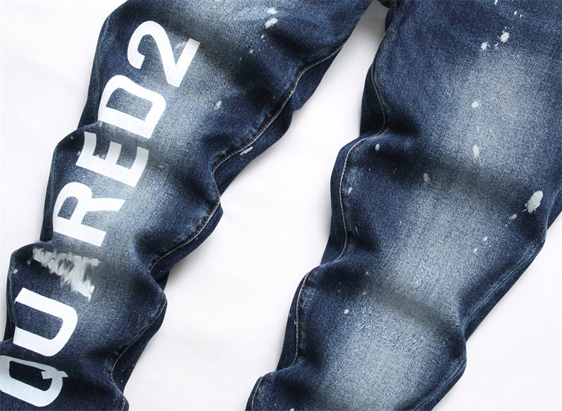 SOLA-DSQ2 New Man Letter Jeans