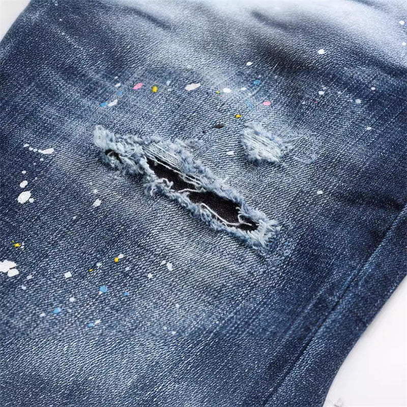 SOLA-DSQ2 New Man Ink Splash Jeans