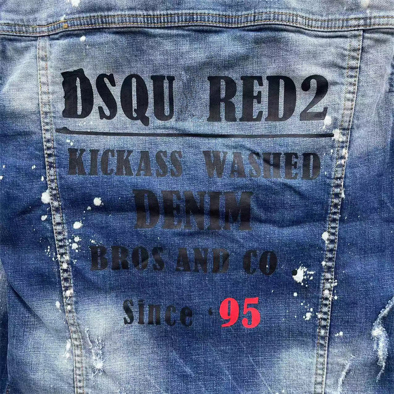 DSQ2 2024ss Man Hole Denim Jacket