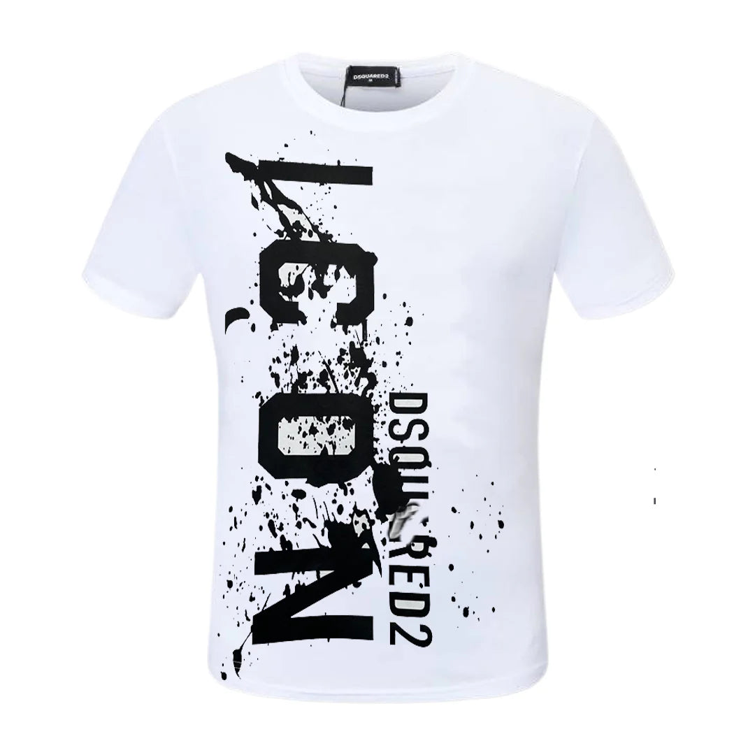 New-D2 Lettering Printed Cotton T-Shirt