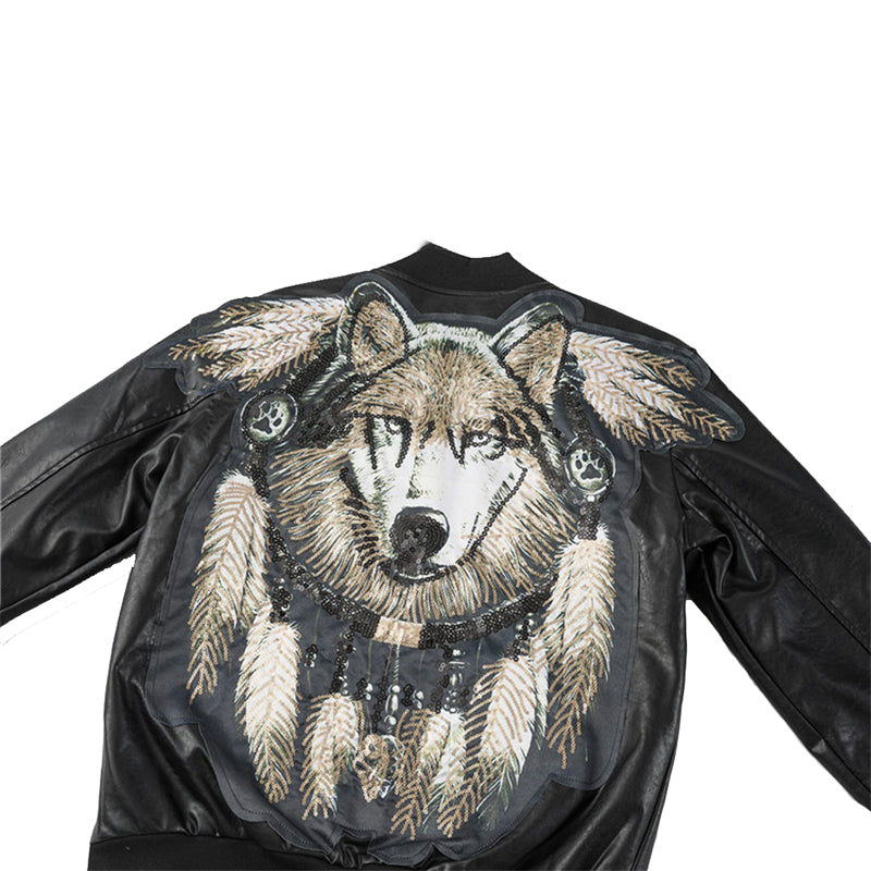 SOLA-PP Wolf Totem Motorcycle Leather Jacket