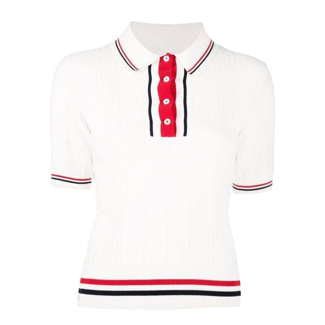 MR.TOM Women Ribbon POLO shirt