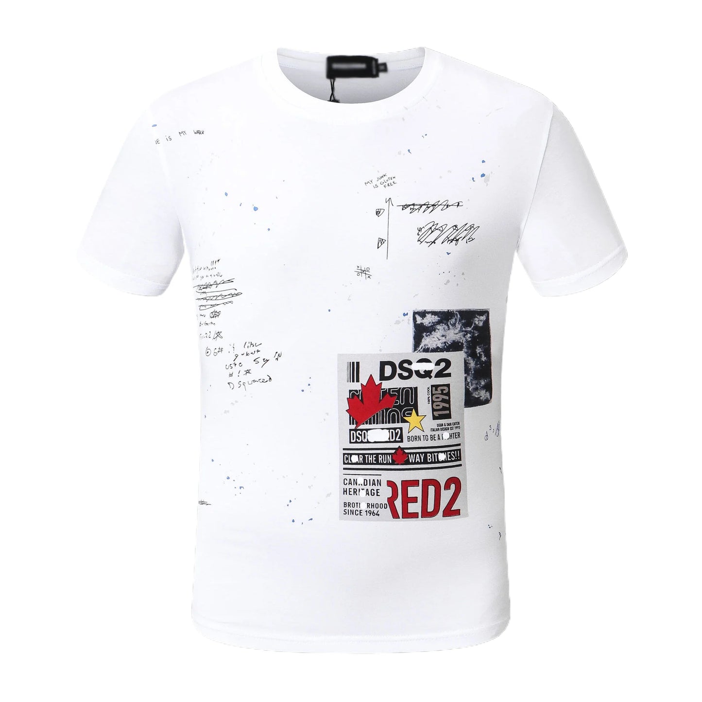 New-D2 Lettering Printed Cotton T-Shirt