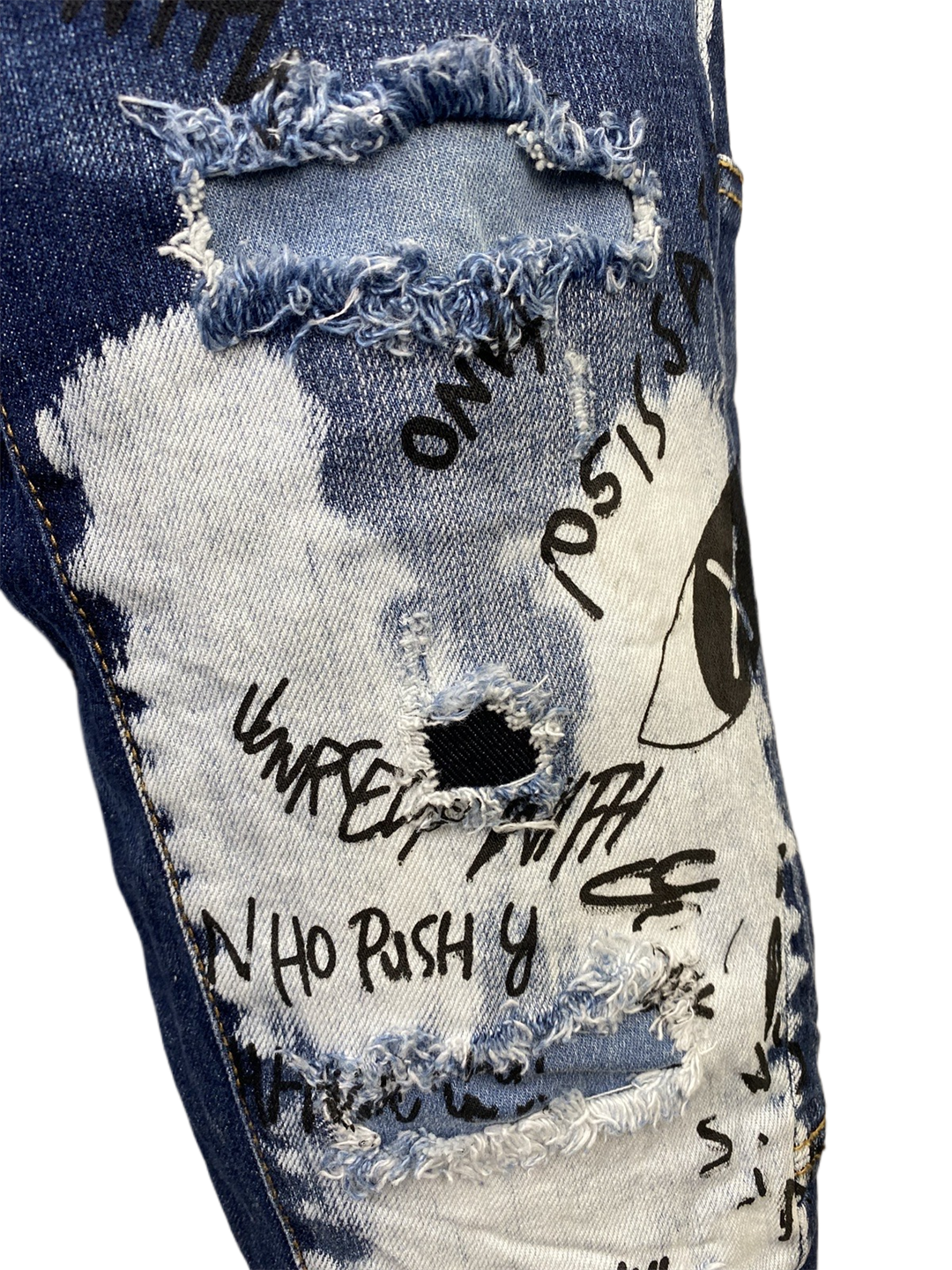 D2 Man Ink Splash Hole Jeans