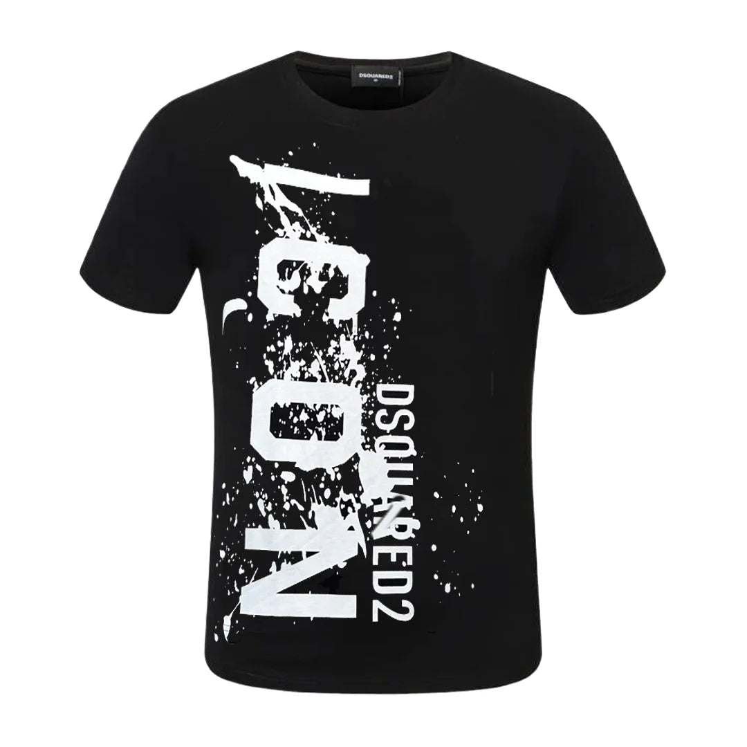 New-D2 Lettering Printed Cotton T-Shirt
