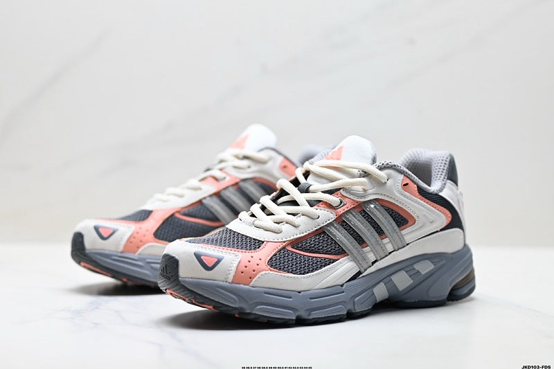 Adidas K81801550 Unisex Running Shoes #9 - Grey/Coral - image 6