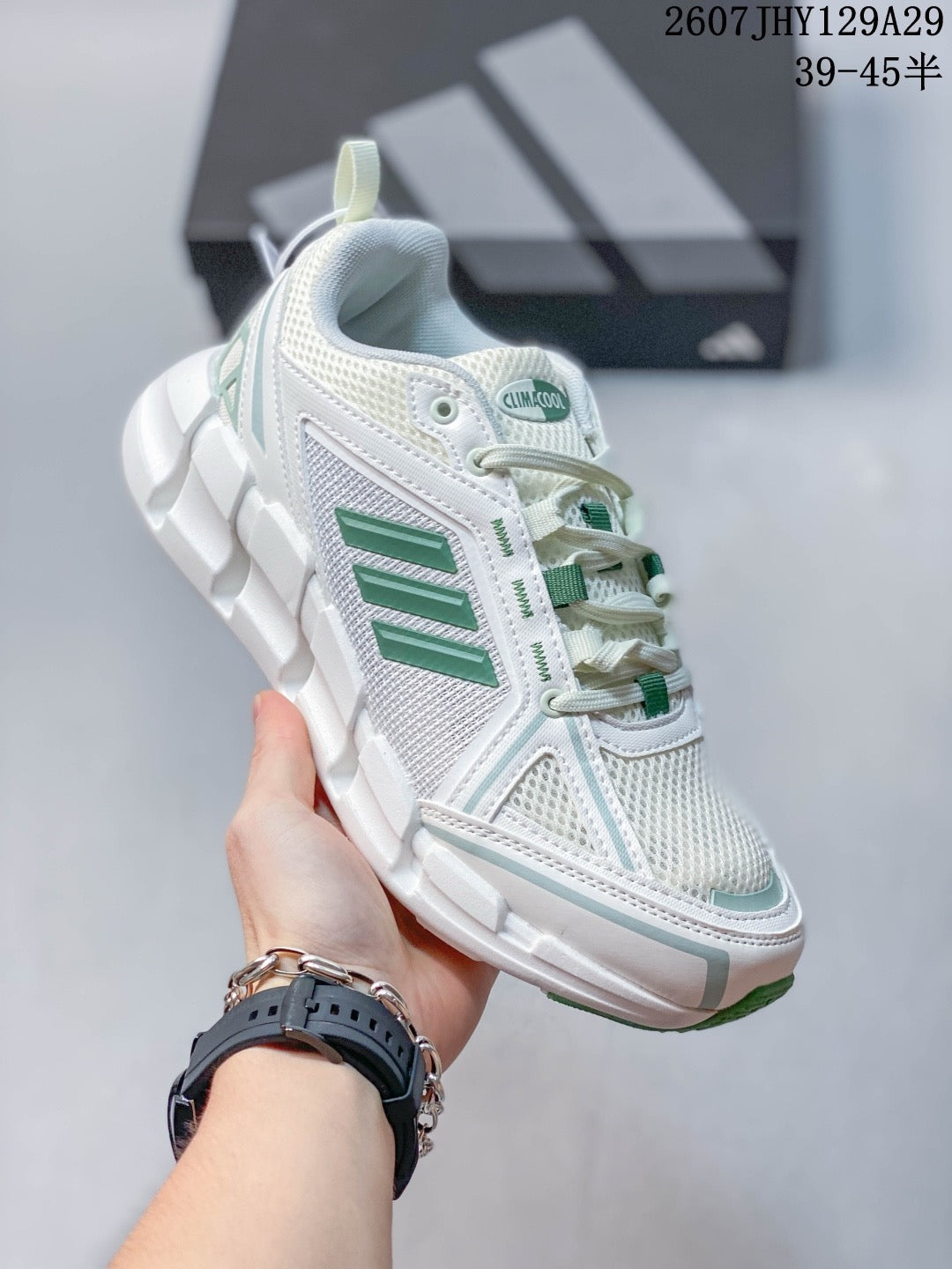 Adidas KK01550 Men's Running Shoes - White/Mint/Green - image 20