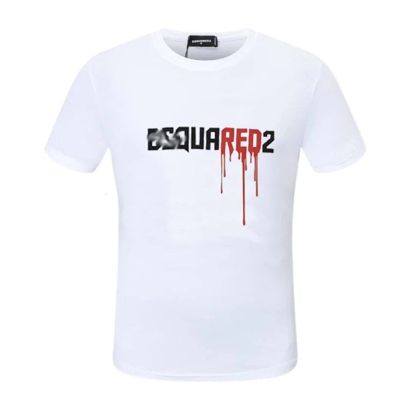 New-D2 Lettering Printed Cotton T-Shirt