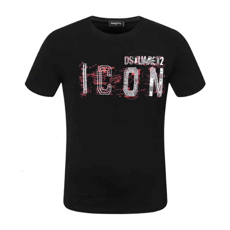 New-D2 Lettering Printed Cotton T-Shirt