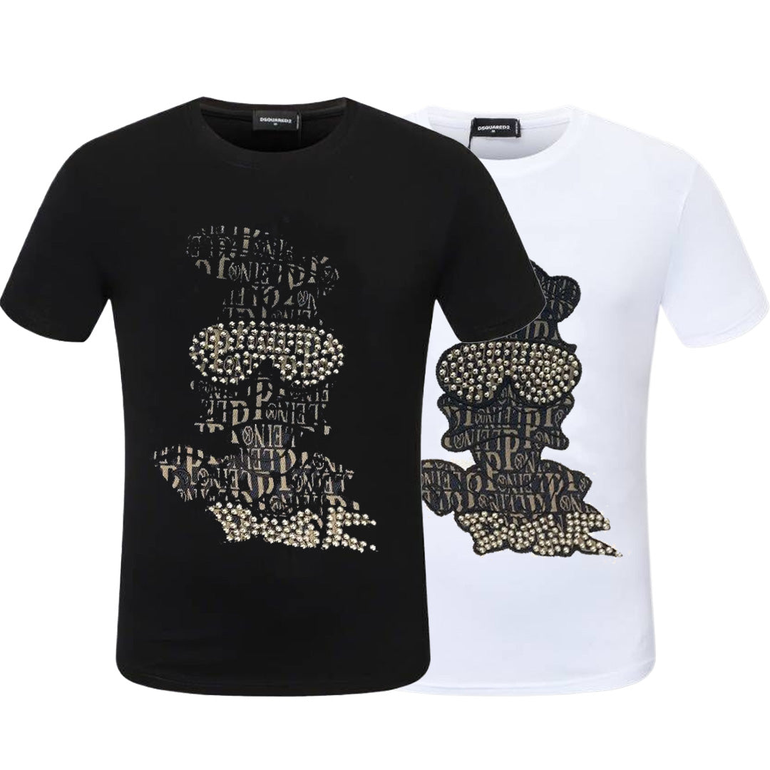 New-D2 Hot Diamond Cotton T-shirt