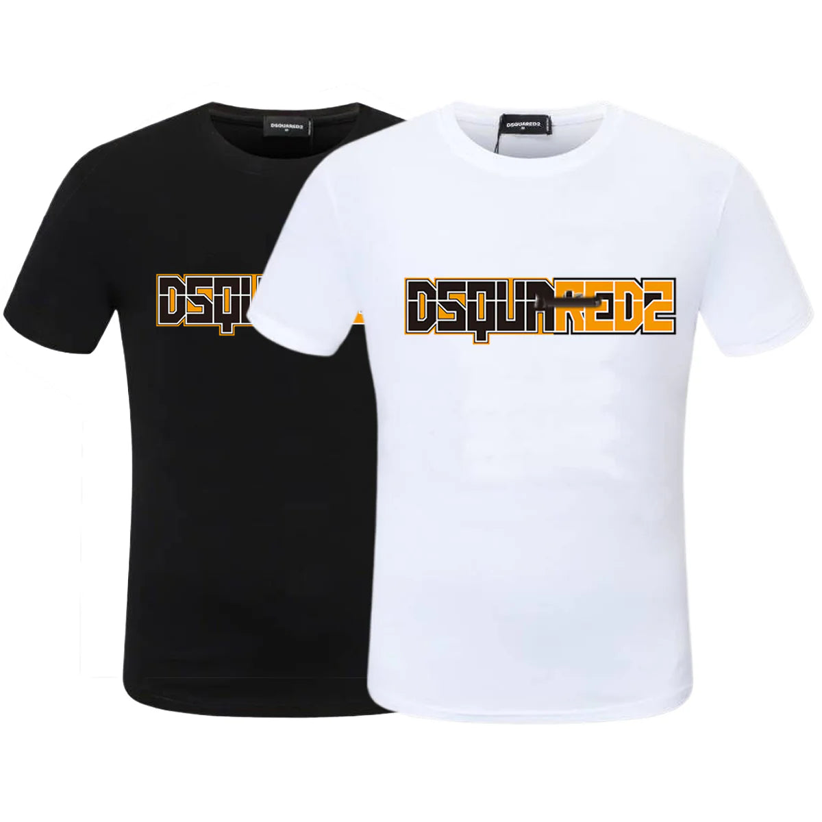 New-D2 Lettering Printed Cotton T-Shirt