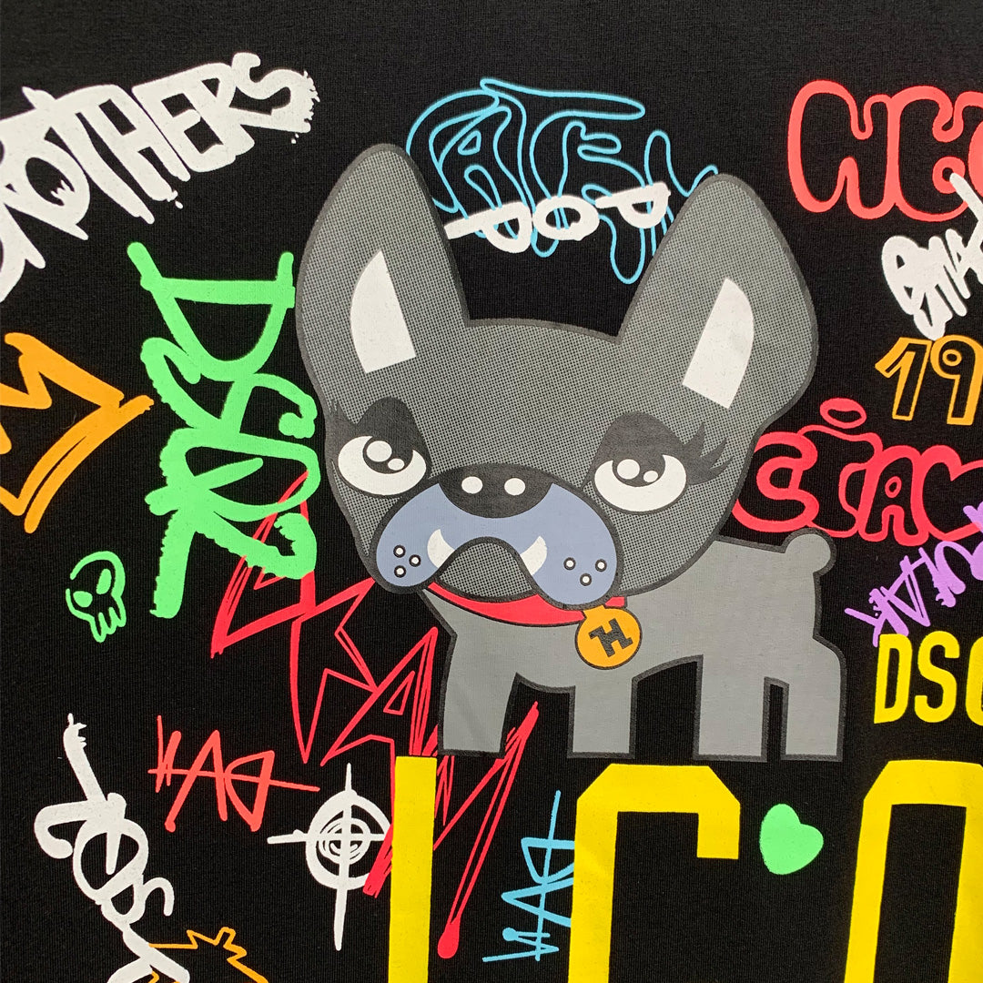 SOLA-D2 Letter Print Cotton T-shirt