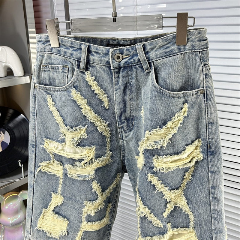 SOLA-PP Ripped short jeans
