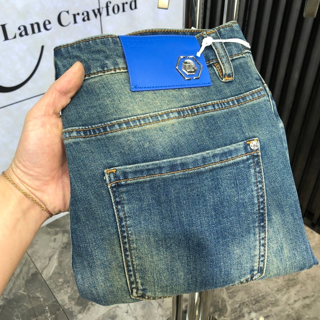 SOLA-PP Lettering Print Jeans