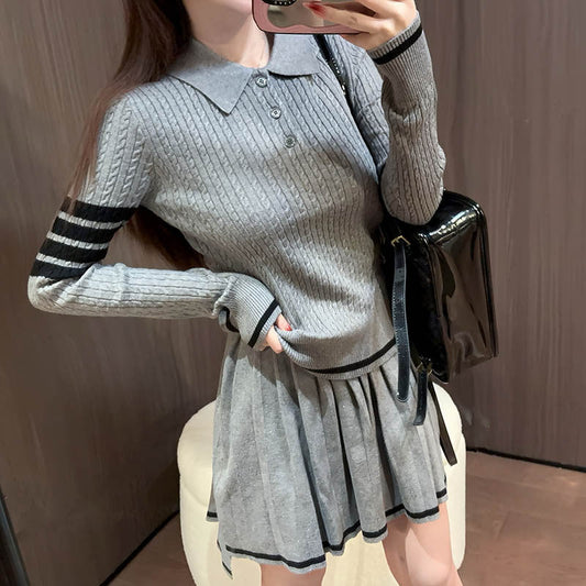 Thom Browne Women's Preppy Wool Knit Suit