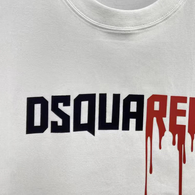 New-D2 Lettering Printed Cotton T-Shirt