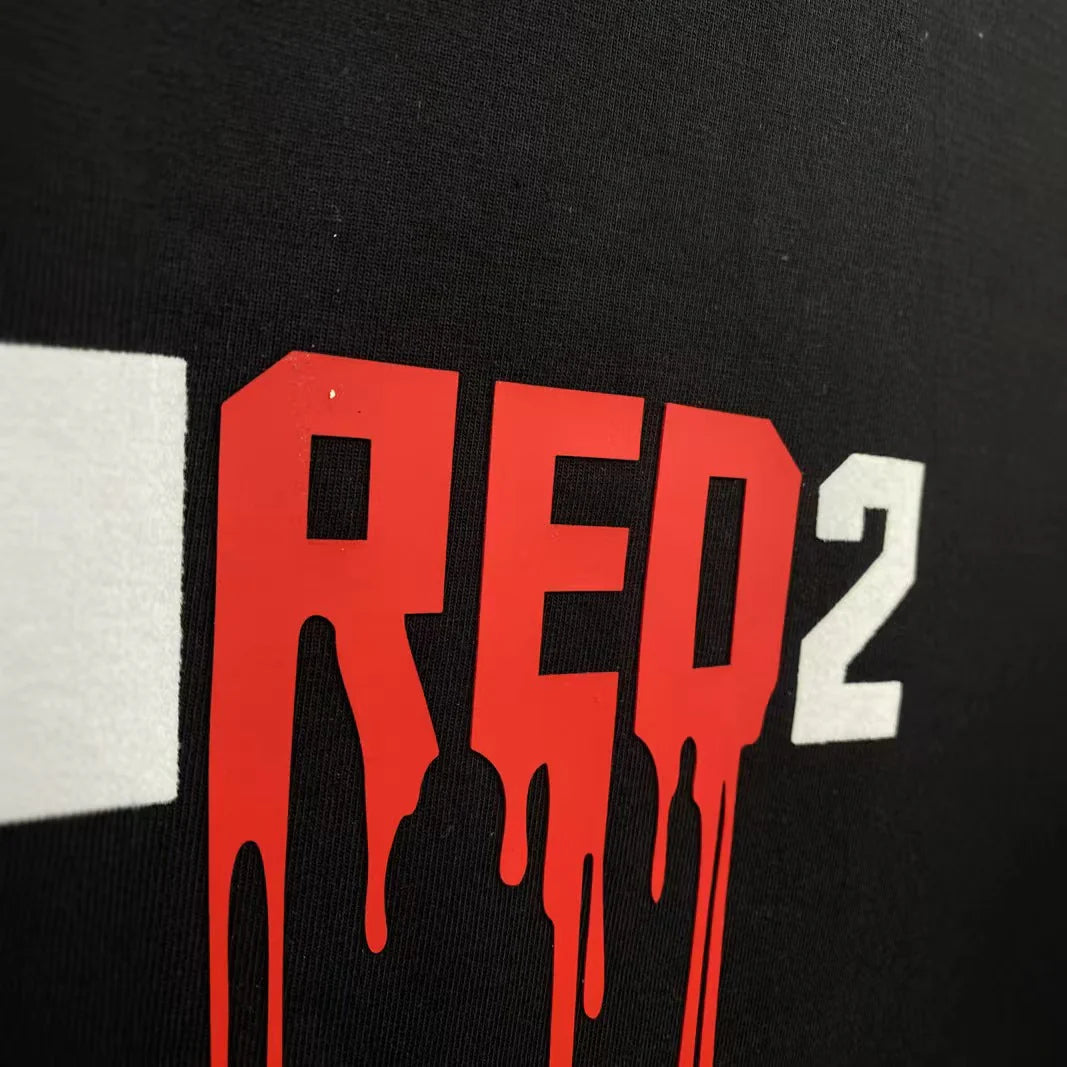 New-D2 Lettering Printed Cotton T-Shirt