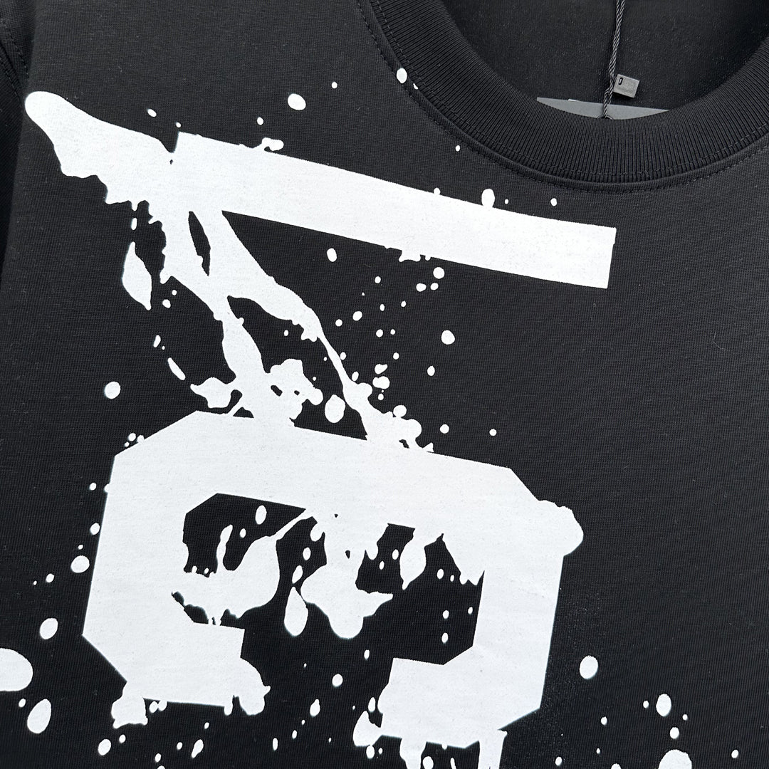 New-D2 Lettering Printed Cotton T-Shirt