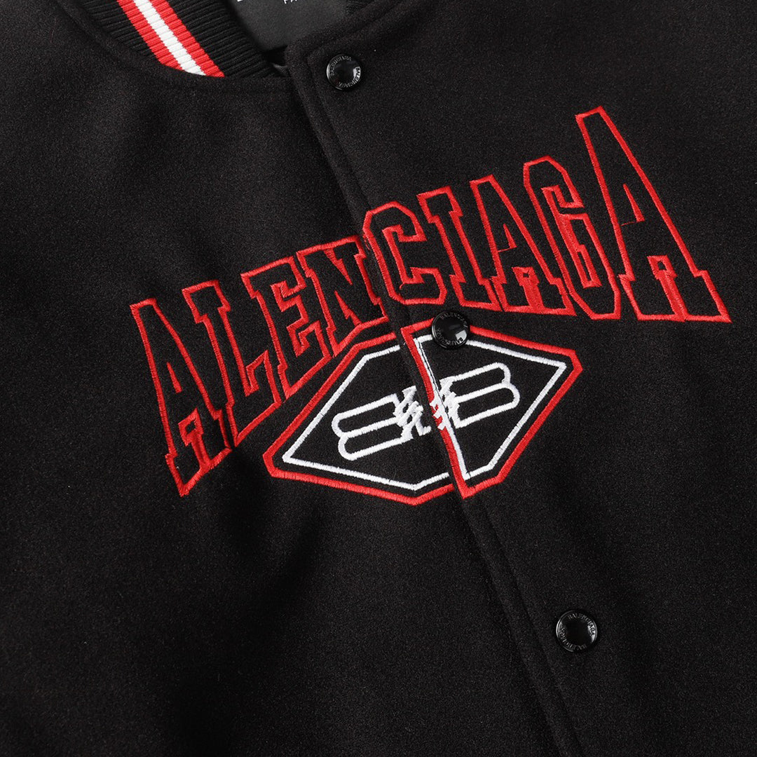Balenciaga Men's Color-Block Baseball Jacket