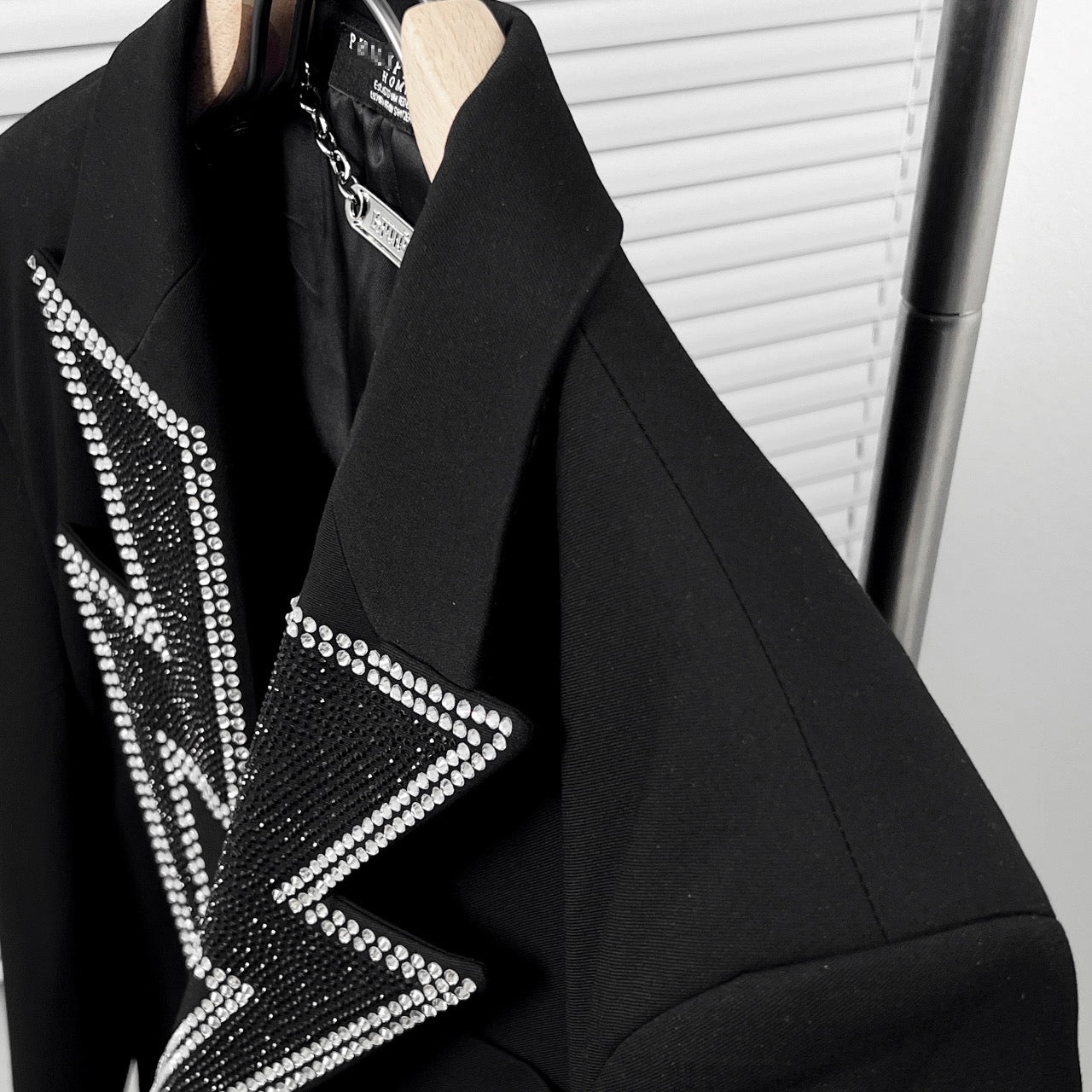 PP Men's Blazer with Lightning Rhinestones