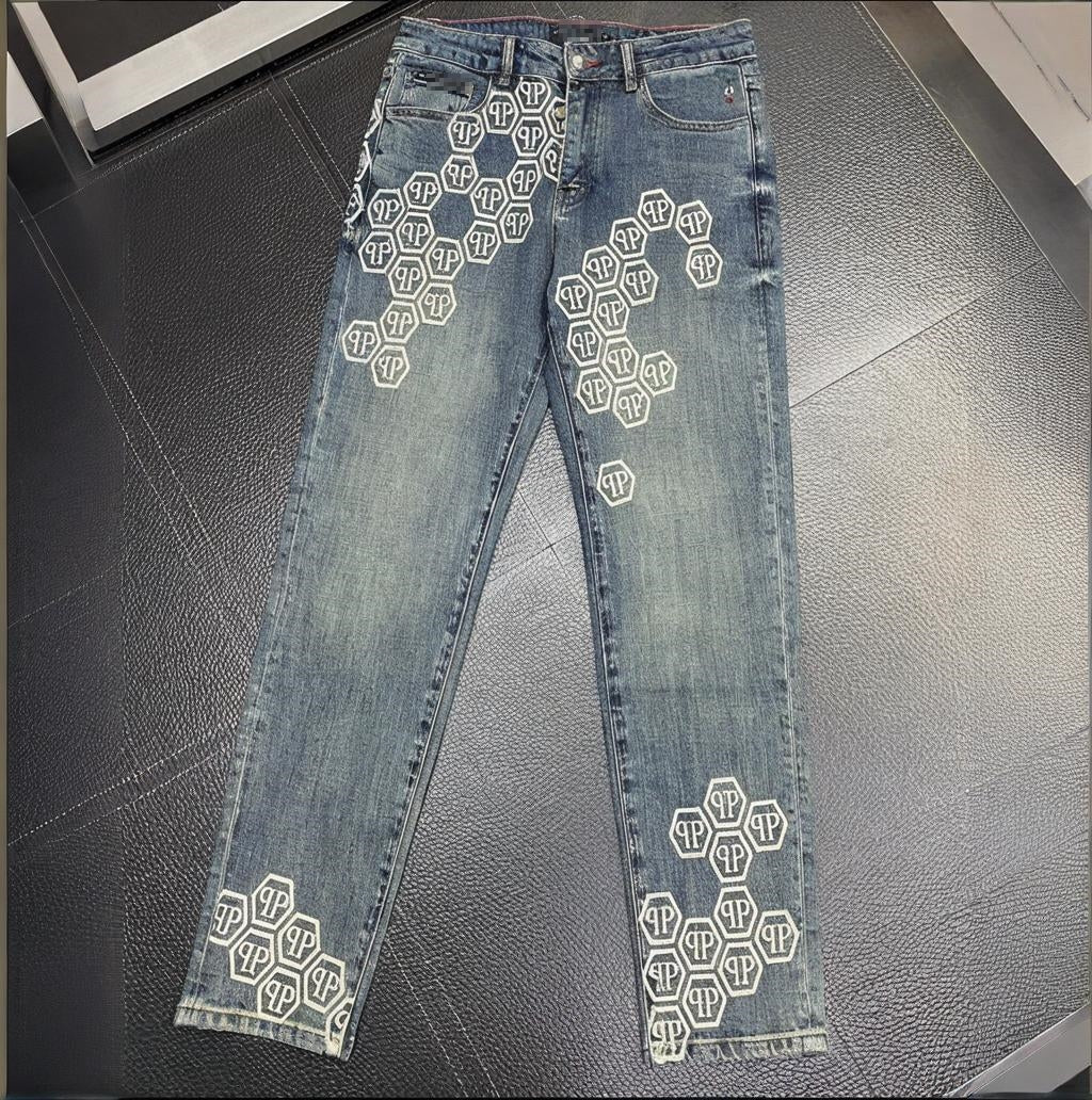 SOLA-PP Lettering Print Jeans