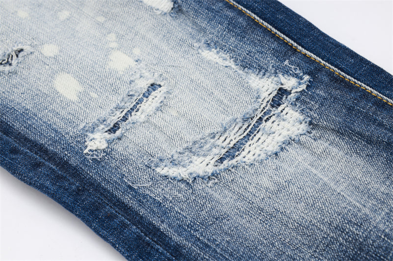 SOLA-DSQ2 New Man Ink splash Hole Jeans