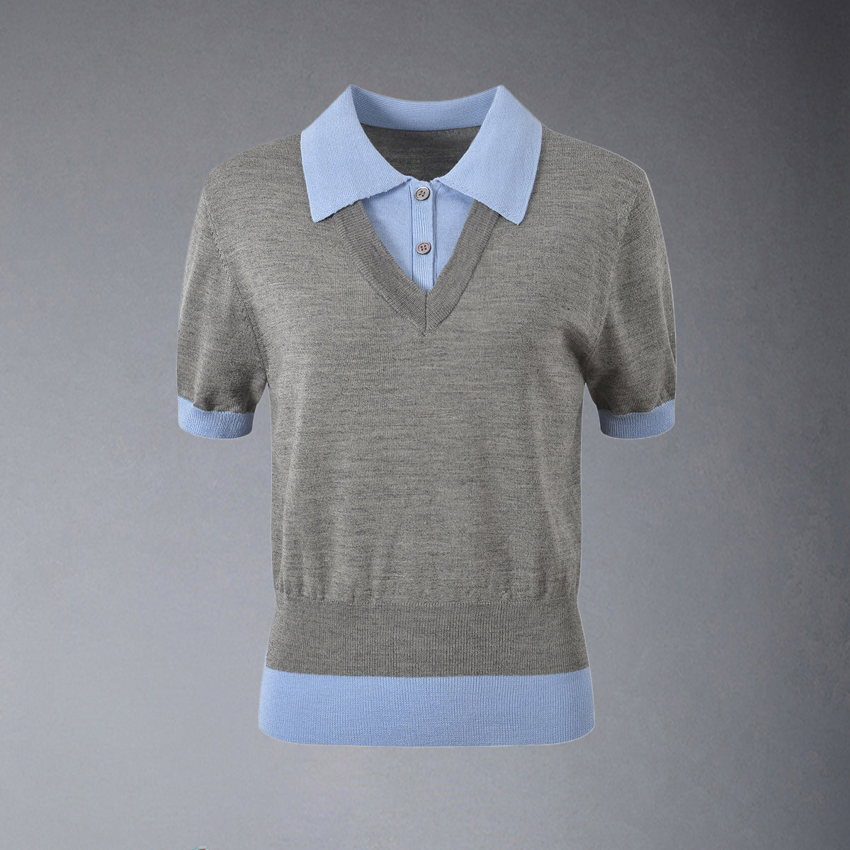 MR.TOM  Women Ribbon POLO shirt