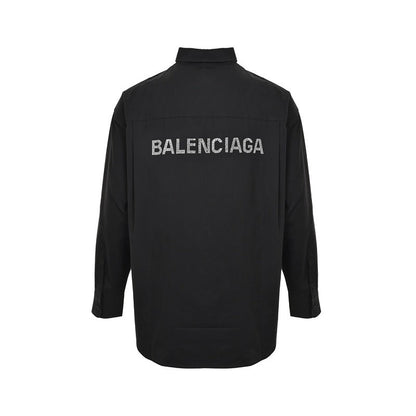 Balenciaga Cotton Shirt with Glass Fibre Trim