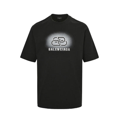 Balenciaga Cotton Crewneck T-Shirt in Khaki & Black