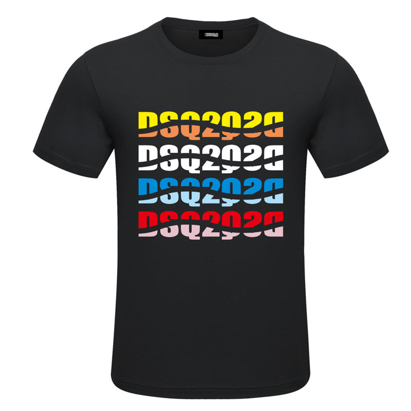 New-D2 Lettering Printed Cotton T-Shirt#10
