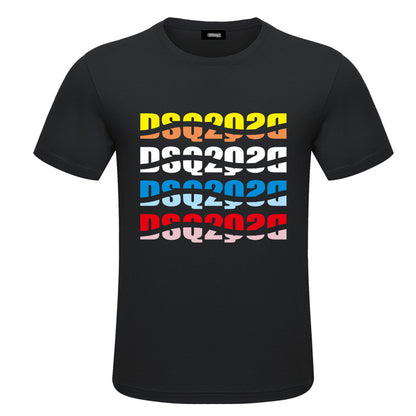 New-D2 Lettering Printed Cotton T-Shirt#10