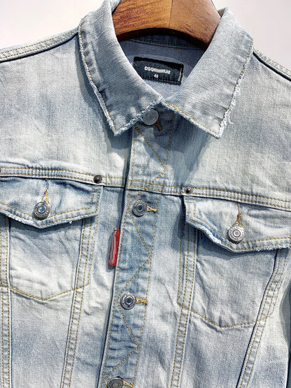 SOLA-DSQ2 2024ss Man Prints Denim Jacket