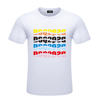 New-D2 Lettering Printed Cotton T-Shirt#10