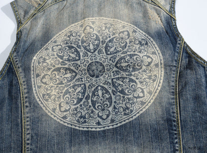 SOLA-DSQ2 24ss zipper Denim vest