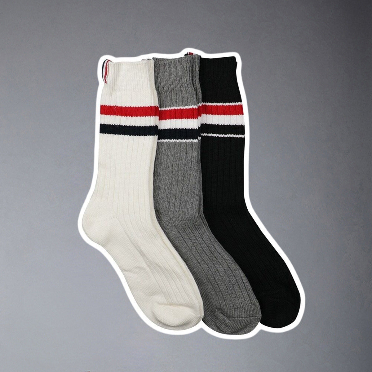 2025ss Four stripe socks