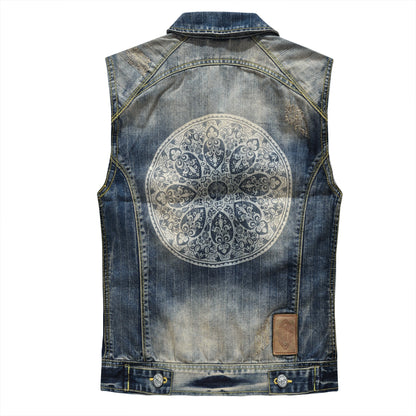 SOLA-DSQ2 24ss zipper Denim vest