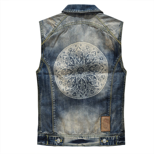 SOLA-DSQ2 24ss zipper Denim vest