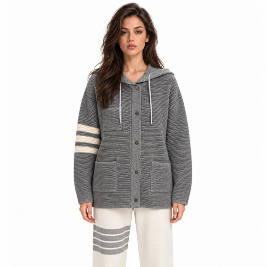 Thom Browne Women's Hooded Knitted Cardigan