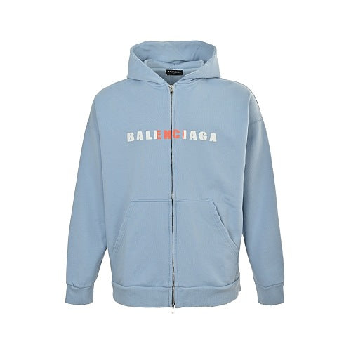 Balenciaga Logo Print Cotton Hoodie