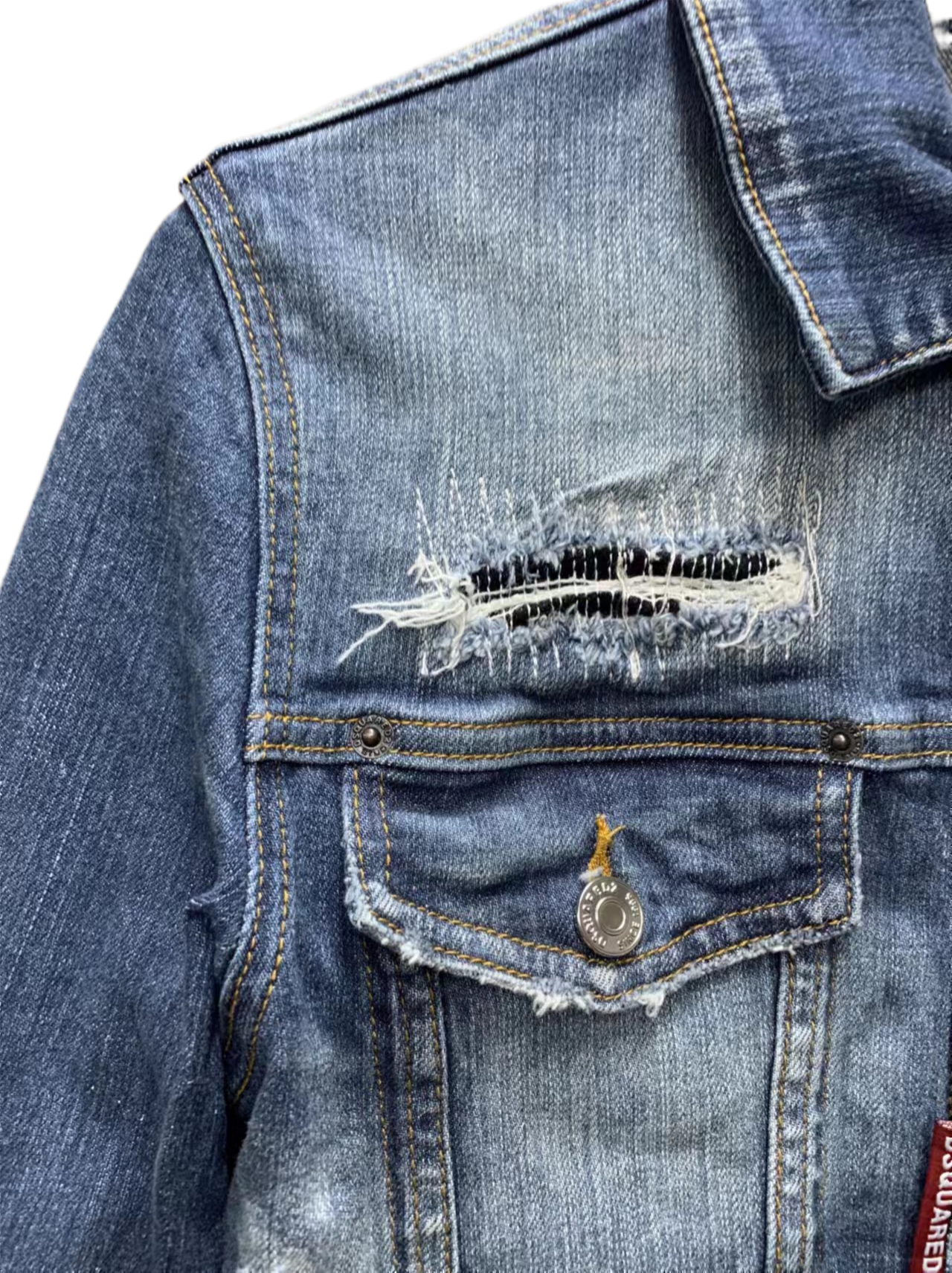 DSQ2 2024ss Man Hole Denim Jacket