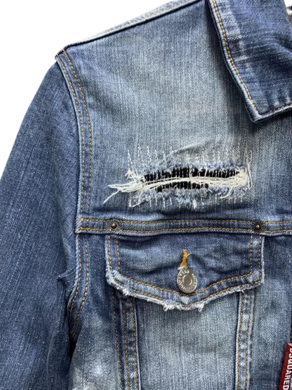DSQ2 2024ss Man Hole Denim Jacket