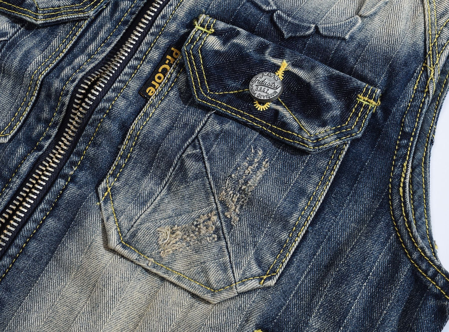 SOLA-DSQ2 24ss zipper Denim vest