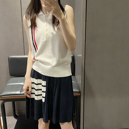 Thom Browne Women's Sleeveless Lapel Top
