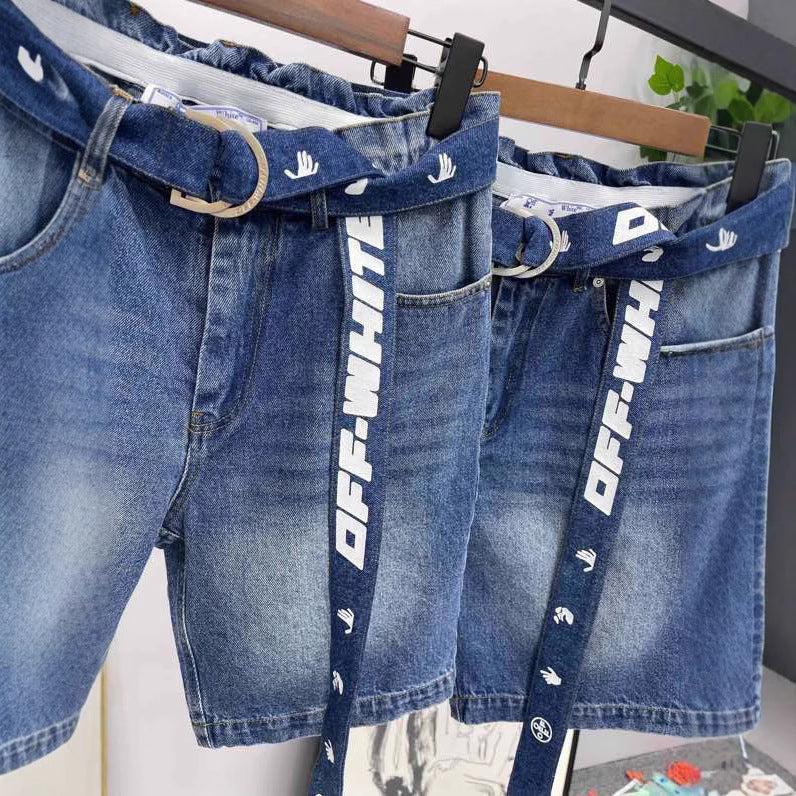Off-White  Lettering denim shorts#29
